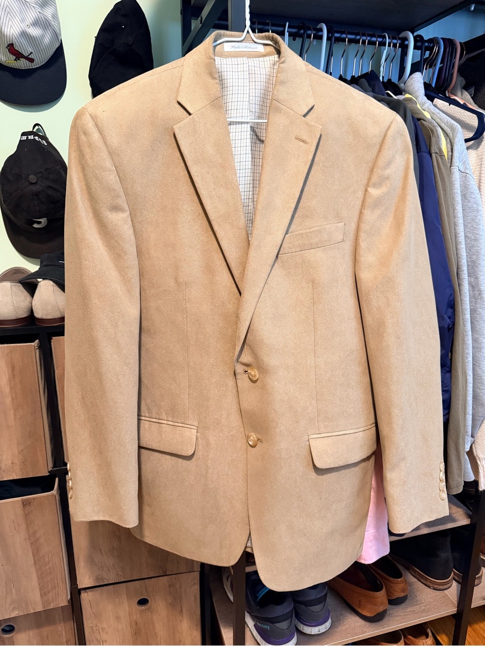 Ralph Lauren Tan Suede Sport Coat - Two-Button Blazer